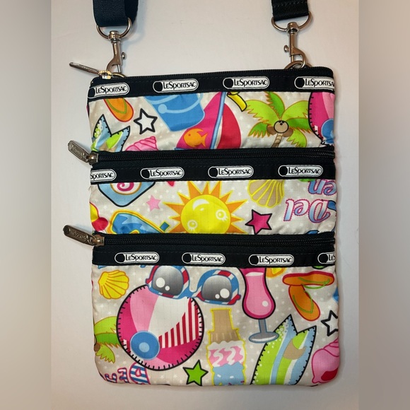 LeSportsac Three Zipper Vacation Crossbody Bag - Picture 2 of 10